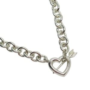 Tiffany Heart Arrow Necklace Silver